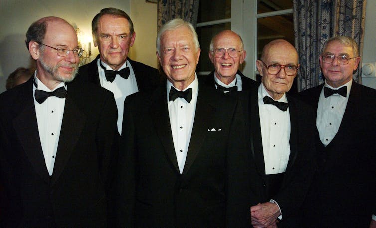 Six men in dinner jackets