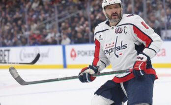 TORONTO, ON - Ovechkin, who has 870 career NHL goals, has 17 goals in 20 games this season with the Capitals. (Photo by Steve Russell/Toronto Star via Getty Images)