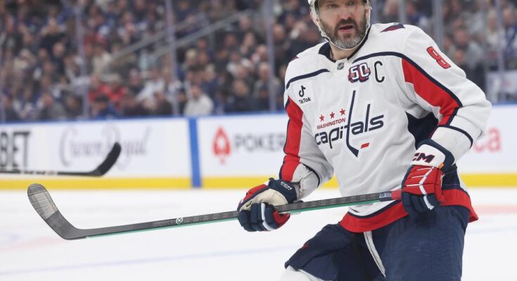 TORONTO, ON - Ovechkin, who has 870 career NHL goals, has 17 goals in 20 games this season with the Capitals. (Photo by Steve Russell/Toronto Star via Getty Images)