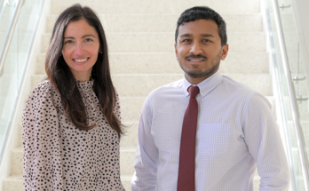 Jamie Faro and Varun Ayyaswami pose together