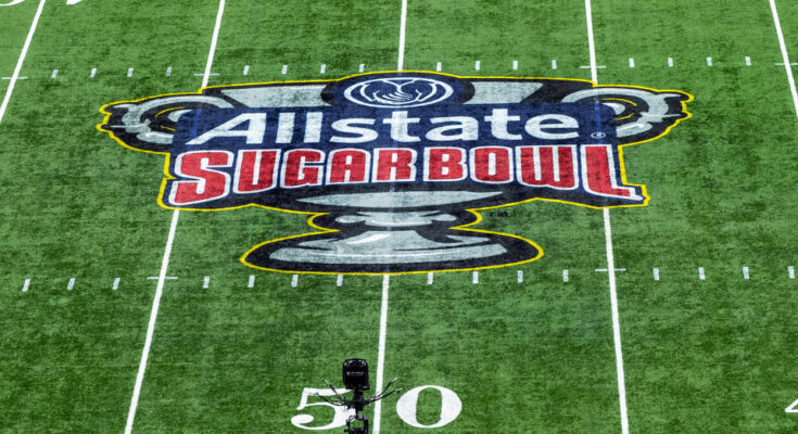 NEW ORLEANS, LA - Caesars Superdome will host two College Football Playoff games between Georgia and Notre Dame on Wednesday, as well as Super Bowl LIX on Feb. 9. (Photo by John Korduner / Icon Sportswire via Getty Images)